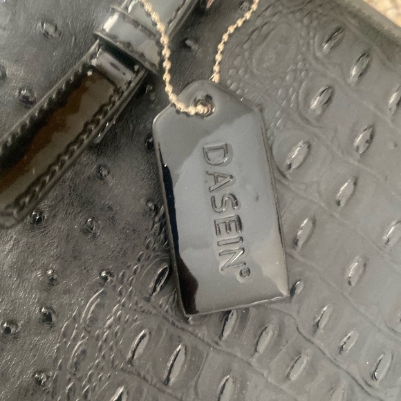 Dasien Women's Ostrich Large Handbag/Tote Black - Picture 3 of 15